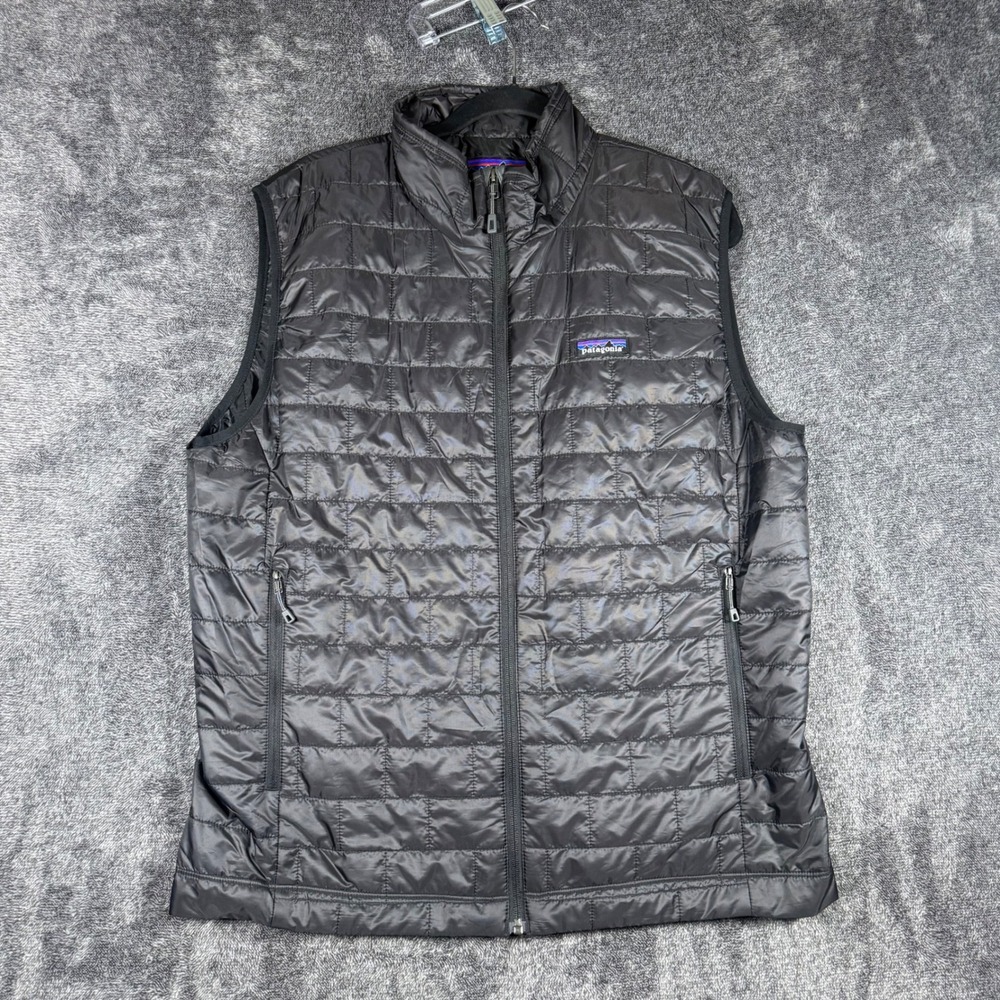 Patagonia Nano Puff Vest Mens Large Black Primaloft Insulated Puffer